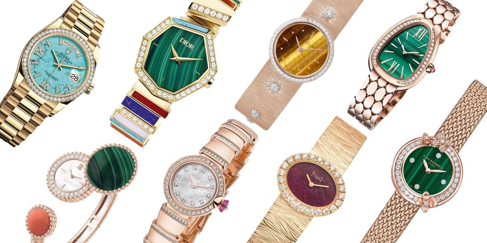 鑲上綠松石、孔雀石等天然寶石手表是獨一無二的收藏品-復(fù)刻表