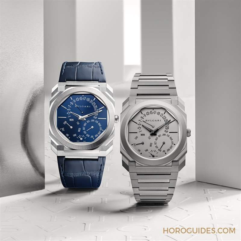 史上最薄萬年歷!鉑金、藍面,優(yōu)雅面世|BVLGARI Octo Finissimo 超薄萬年歷腕表-復(fù)刻表