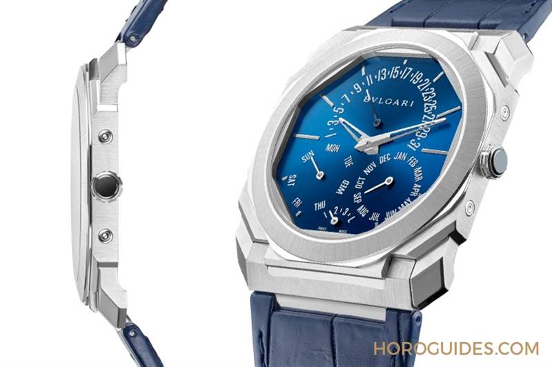 史上最薄萬年歷!鉑金、藍面,優(yōu)雅面世|BVLGARI Octo Finissimo 超薄萬年歷腕表-復(fù)刻表