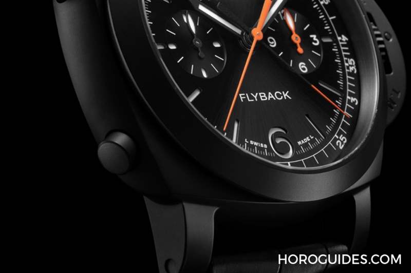 黑陶瓷、分秒計時中置|沛納海Panerai Luminor飛返計時陶瓷腕表44毫米-PAM01298-復刻表