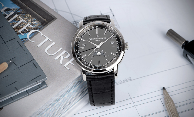 白金材質、天鵝絨質感灰面，江詩丹頓Traditionnelle全日歷腕表新色亮相-復刻表