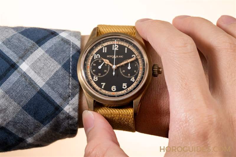 青銅加身,徹底復古|MONTBLANC 1858單按把計時碼表-復刻表