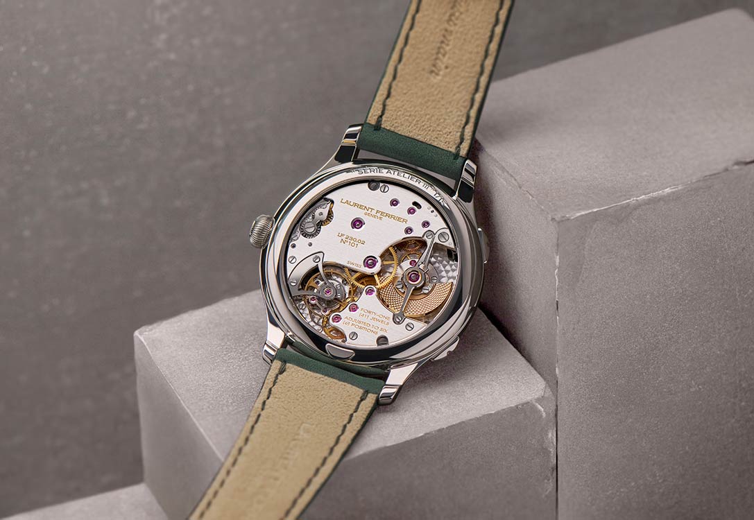 LM SEQUENTIAL EVOMB&F-洛朗·費(fèi)里爾經(jīng)典旅行者“SéRIE ATELIER”磁性綠色-復(fù)刻表