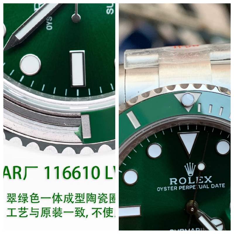 AR廠勞力士v3版綠水鬼復(fù)刻做工怎么樣,對比正品一眼假嗎-復(fù)刻表