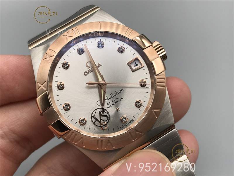 VS廠歐米茄星座間枚金鉆釘做工怎么樣123.20.38.21.52.001-復刻表