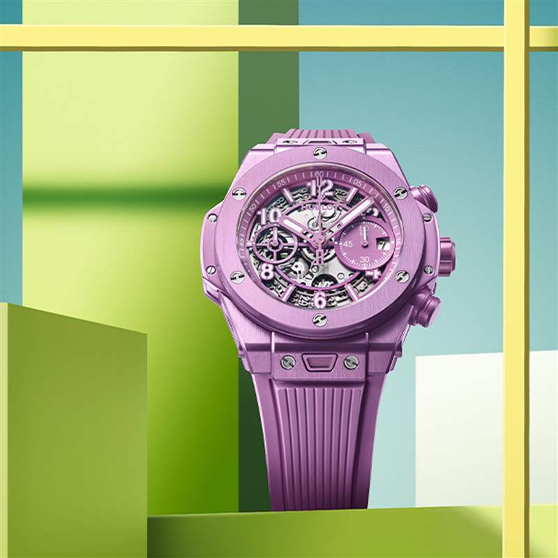 HUBLOT紫色狂迷延續(xù)為夏日活力而設(shè)計(jì)的最新BIG BANG UNICO-復(fù)刻表