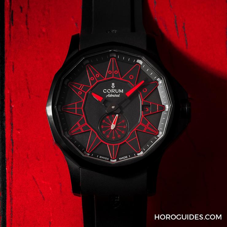 黑潮涌現(xiàn)，五色齊發(fā)｜Corum Admiral 42 Automatic Full Black-復(fù)刻表