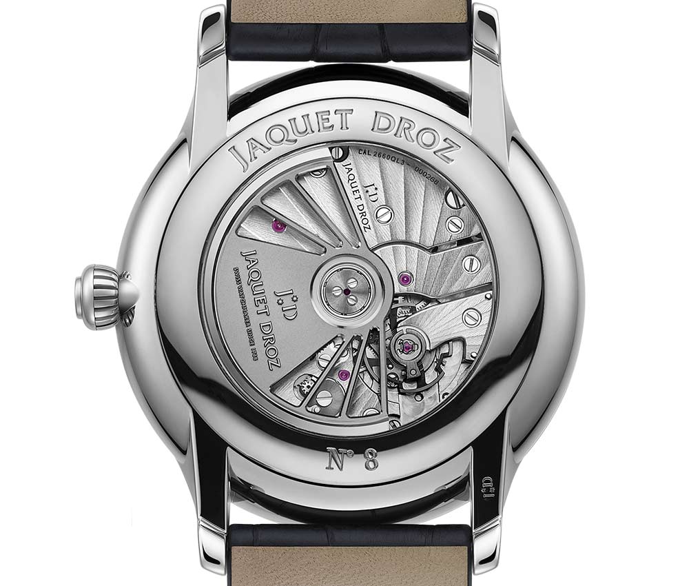 雅克德羅大秒月無煙煤，材質效果-復刻表