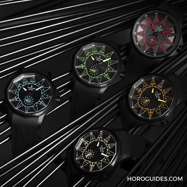 黑潮涌現(xiàn)，五色齊發(fā)｜Corum Admiral 42 Automatic Full Black-復(fù)刻表