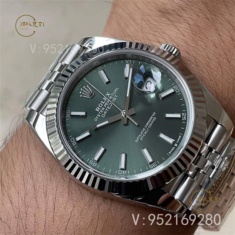 c廠(clean廠)勞力士日志126334薄荷綠盤(pán)41mm復(fù)刻表做工怎么樣-復(fù)刻表
