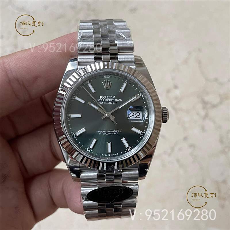 c廠(clean廠)勞力士日志126334薄荷綠盤(pán)41mm復(fù)刻表做工怎么樣-復(fù)刻表