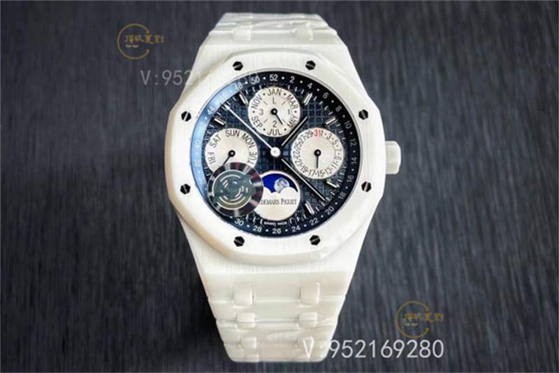 APS廠AP愛彼萬年歷白陶瓷AP26579計時表復(fù)刻做工怎么樣-復(fù)刻表