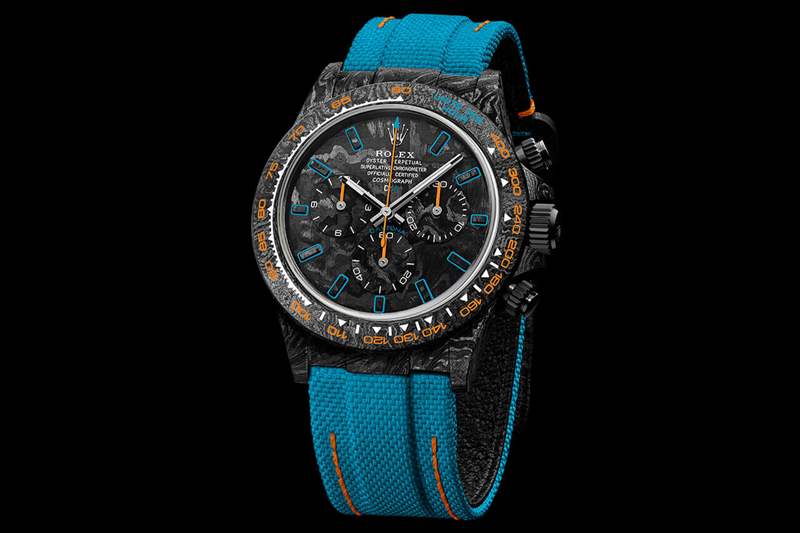 勞力士DIT獨(dú)特的褪色老化設(shè)計(jì)40毫米碳纖維紋理改裝表-復(fù)刻表