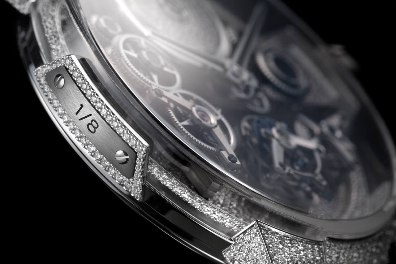 雅典表全鉆復雜表盤陀飛輪腕表1760-176BLE-復刻表