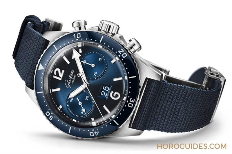 藍(lán)面、藍(lán)陶瓷圈打頭陣！ Glashütte Original SeaQ系列首次搭載計(jì)時(shí)功能-復(fù)刻表