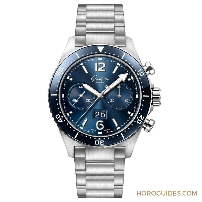 藍(lán)面、藍(lán)陶瓷圈打頭陣！ Glashütte Original SeaQ系列首次搭載計(jì)時(shí)功能-復(fù)刻表