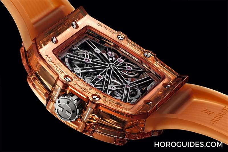 高透光冰橙色！Hublot Spirit of Big Bang冰橙藍寶石陀飛輪五日鏈腕表-復刻表