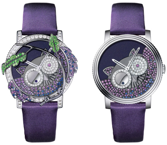 寶詩龍 Bestiary Ronde Seconde Folle 系列、變色龍、青蛙和貓頭鷹腕表-復(fù)刻表