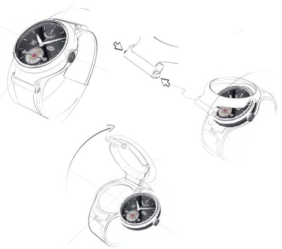 帕瑪強尼布加迪陀飛輪腕表+布加迪Galibier 16C汽車-復刻表