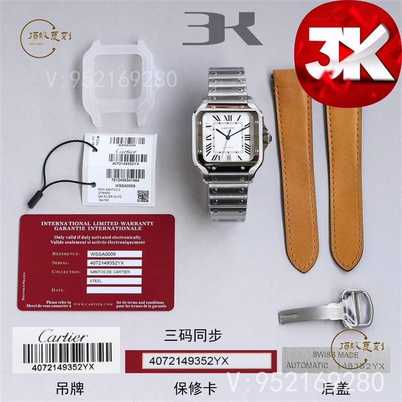 3K廠卡地亞山度士對比正品怎么樣,比V6廠、BV廠、GF廠更值得入手嗎-復(fù)刻表