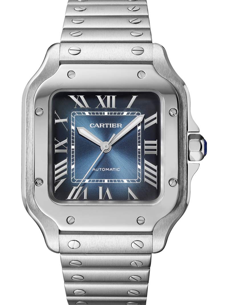 卡地亞山度士桑托斯全新閃亮綠色表盤-復(fù)刻表