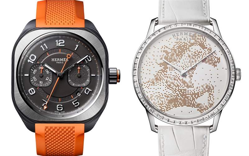 Hermès新品亮點:H08單按鈕計時碼表、Slim d’Herme?s工藝表盤、Arceau Petite Lune月相腕表-復(fù)刻表