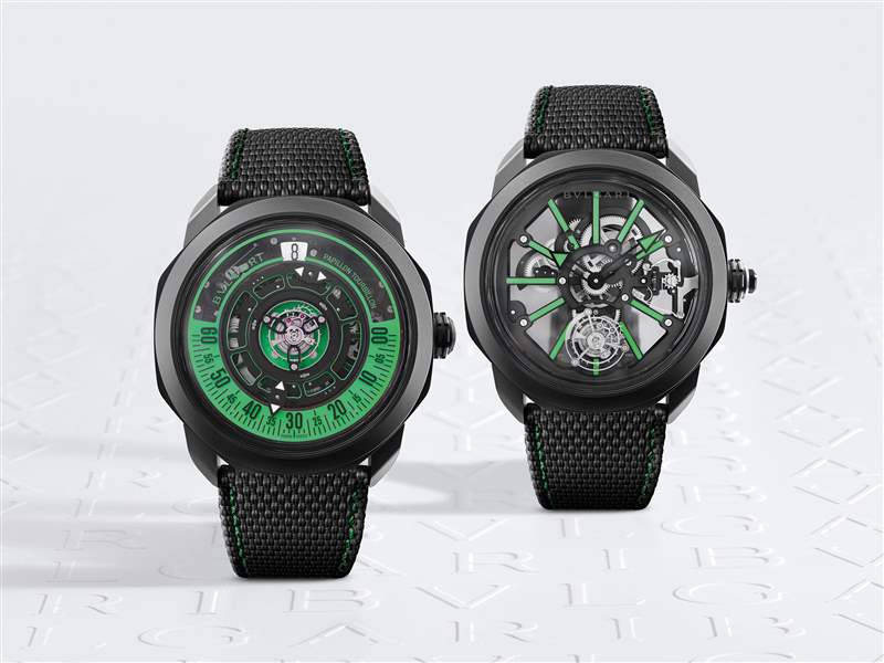 寶格麗推出全新Octo Roma系列腕表：巴黎釘紋表盤、中央飛行陀飛輪、虎眼石鑲嵌機芯-復刻表