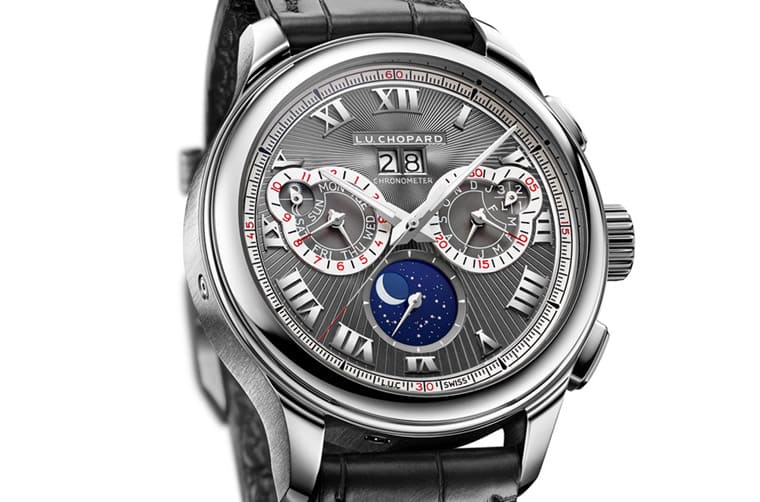 「罕見(jiàn)雙認(rèn)證高工藝規(guī)格」蕭邦L.U.C萬(wàn)年歷計(jì)時(shí)碼表-復(fù)刻表