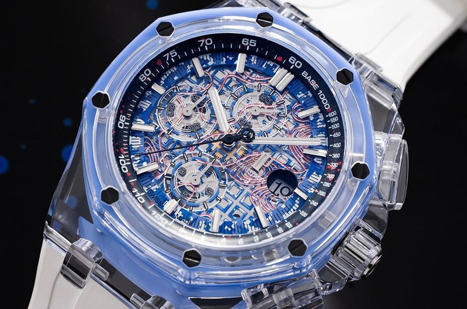 超吸睛！主打迷彩軍事風(fēng)的透明皇家橡樹離岸型計時碼表-復(fù)刻表