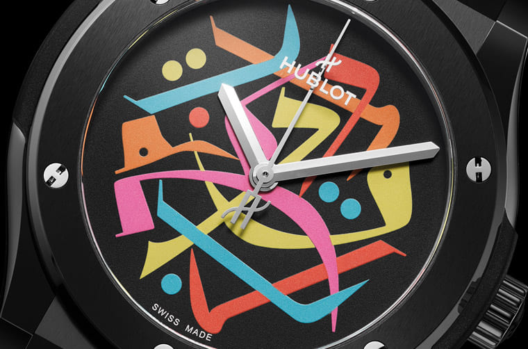 HUBLOT經典融合黑陶瓷迪拜特別款 “鬼畫符” 有一個特殊含義-復刻表