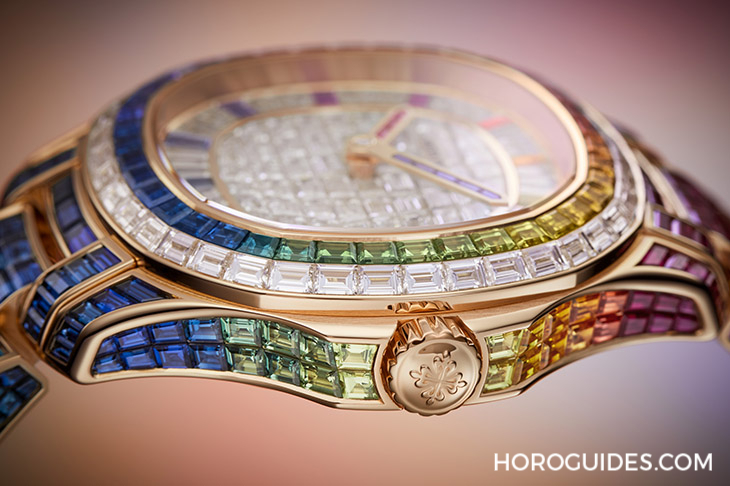 Ladies First！百達(dá)翡麗最新Aquanaut Luce「彩虹」三問表與Nautilus織紋復(fù)合表帶-復(fù)刻表
