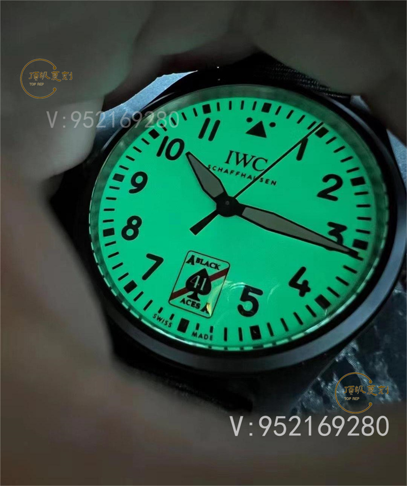 M+廠萬國馬克飛行員黑桃A超級夜光表如何，表盤夜光對版嗎-復刻表