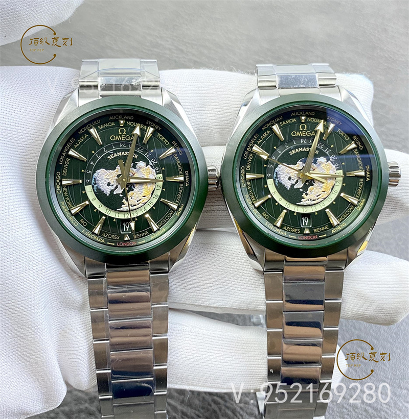 VS廠歐米茄海馬150m系列墨綠世界時復刻表：深度測評與細節解析-復刻表